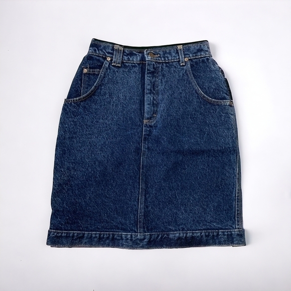 *rare* Vintage Lee Denim Skirt Size 10 - Picture 2 of 6